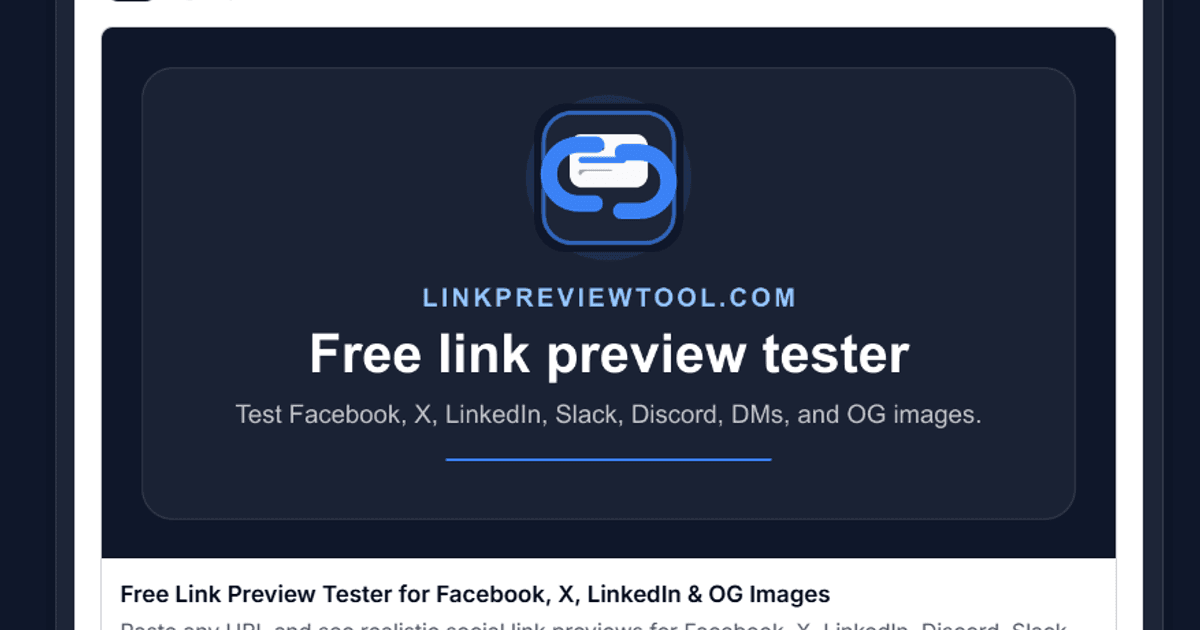 X and Twitter Card link preview example for a shared URL